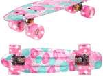 Pennyboard mit LED-Rädern Flowers