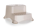 Rutschfester zweistufiger Hocker creme 40 × 37 × 21 cm