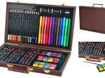 Malerset mit 81 Teilen im Holzkoffer
