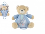 Plüsch-Teddybär mit Aufzieh-Spielwerk und Rassel, blau 18 × 18 cm