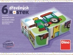 Holzbausteine Verkehr – 6 Würfel