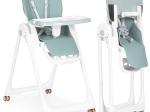 Kinder-Hochstuhl mit verstellbarer Sitzhöhe, Doppeltablett und Bezug aus Öko-Leder ECOTOYS – grün