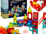 Magnetisches Konstruktionsset mit Murmelbahn, 77 Teile