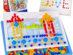 Mosaik mit Pilzstiften im Koffer – kreative Baukastensammlung für Kinder