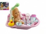 Puppe mit Badewanne und Zubehör