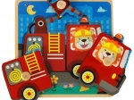 Holz Puzzle Feuerwehrfahrzeug für Kinder