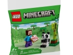 Minecraft Bausatz Steve und kleiner Panda