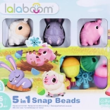 Bausteinset Lalaboom Verbindungsperlen Bauernhoftiere