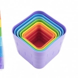 Technok Kubus Stapelturm aus Bausteinen Pyramide