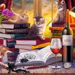 Puzzle 2000 – Katzenabend Trefl