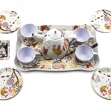 Teeset aus Blech für Kinder, 15 Teile