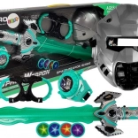 Set Weltraum-Spielzeug Lichtschwert Maske Handschellen