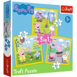 Puzzle 3-in-1 – PEPPA WUTZ – Peppas fröhlicher Tag