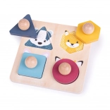 Bigjigs Toys Holzpuzzle in Tierform mit Griffen