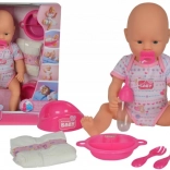 Neugeborenes mit Zubehör