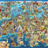 Puzzle GIBSONS Reise durch Europa 1000 Teile