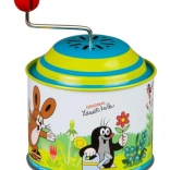 Spieluhr mit Kurbel MAULWURF, Metall 8 cm