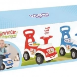 Woopie Rutschauto 4-in-1 mit Sortierbox, Schiebestange und Hupe mit Geheimfach