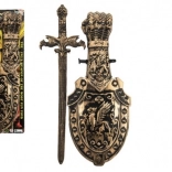 Kinder Plastikschwert mit Schild 48 cm