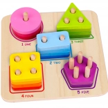 Tooky Toy Holz-Geometrie-Sorter zum Lernen von Formen und Zählen