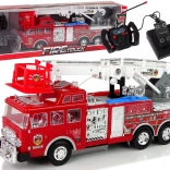 RC-Feuerwehrauto mit Gas- und Bremspedalen, Lichtern und Sounds