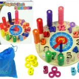 Holz-Bildungsuhr für Kinder – Farben, Formen und Zählen lernen