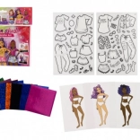 Kreativ-Set Modedesignerin mit Folienbildern