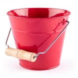 Woody Garten-Eimer rot aus Metall