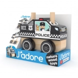 Steckbares Polizeiauto aus Holz