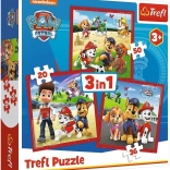 Puzzle 3-in-1 PAW PATROL Fröhliche Hunde Trefl