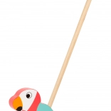 Small foot Schiebe-Papagei Lori – hölzernes Nachziehtier zum Schieben für die ersten Schritte