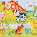 Goki Holzpuzzle Bauernhof-Tiere