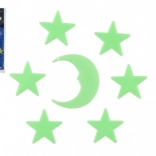 Leuchtende Wanddekoration Sterne und Mond