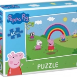 Puzzle Peppa Wutz Regenbogenfreude 60 Teile