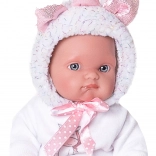 realistische Babypuppe Einhorn weiß 21 cm