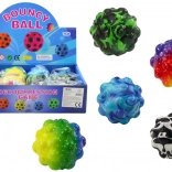 Bunter Noppenball 6,5 cm – hüpfendes und knetbares Anti-Stress-Spielzeug