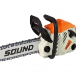 Kindermotorsäge mit Sicherheitsbrille