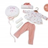 Kleidung für Puppe NEW BORN 40–42 cm, 4-teiliges Set mit Schnuffeltuch