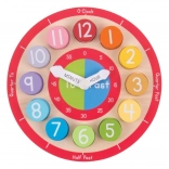 Bigjigs Toys edukative Holz-Uhr auf Englisch