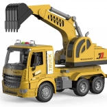 Baufahrzeug Bagger mit Schwungrad, Licht- und Soundeffekten 28 cm