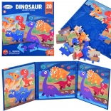 Magnetisches Puzzle-Buch Dinosaurier, 40 Teile