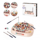 WOOPIE Angelspiel für Kinder mit rotierender Spielplatte, 4 Ruten, 50 Teile