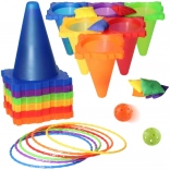 Woopie Outdoor-Spielset 3-in-1 – Kegel, Ringe und Säckchen, 30 Teile