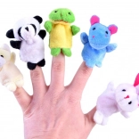 Set aus Plüsch-Fingerpuppen – Tiere, 10 Stk.