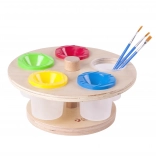 CLASSIC WORLD drehbarer Farbhalter mit Bechern