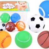 Gummiquietsche-Bälle – Set mit 5 Sportbällen