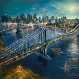 Schmidt Puzzle Mond über Manhattan 2000 Teile