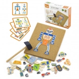 Holz-Kork-Nagelspiel Roboter 45 Teile VIGA Montessori