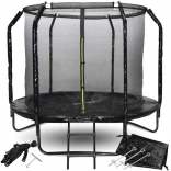Gartentrampolin SKYFLYER 244 cm mit Sicherheitsnetz und Leiter