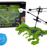 Fliegender Dinosaurier Hubschrauber mit Handsteuerung grün